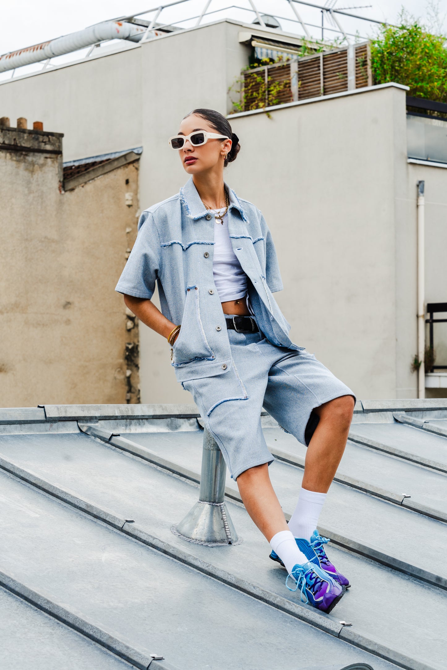 JAPANESE DENIM CARPENTER SHORTS