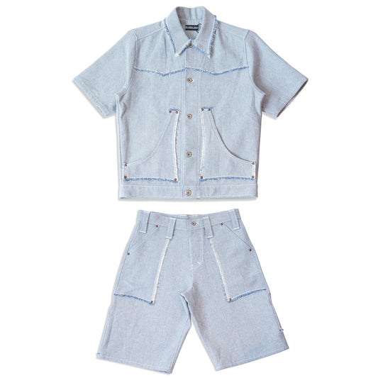 JAPANESE DENIM CARPENTER SHIRT / SHORTS